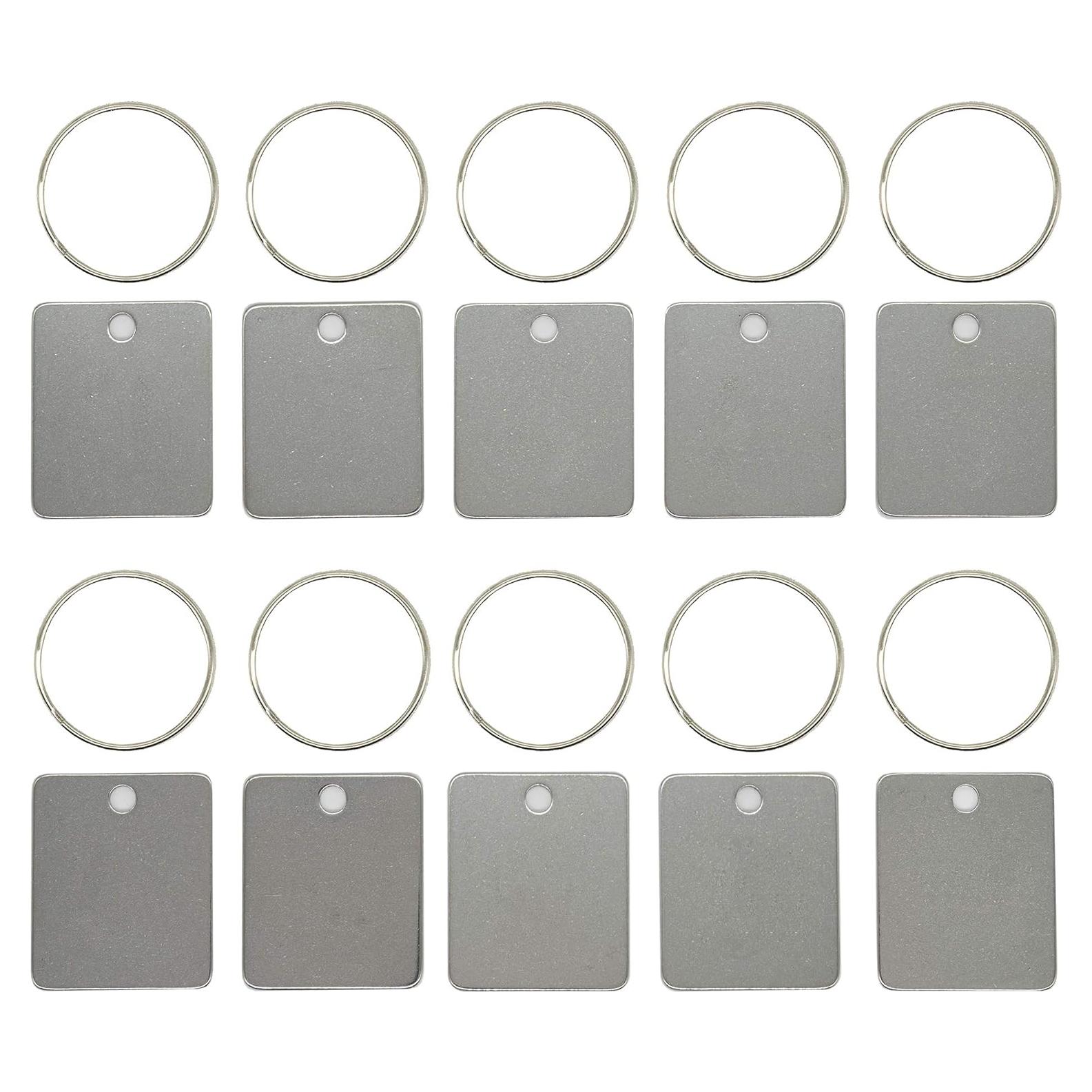 Etiquetas de Acero Inoxidable StayMax Rectangulares 25 Pzas