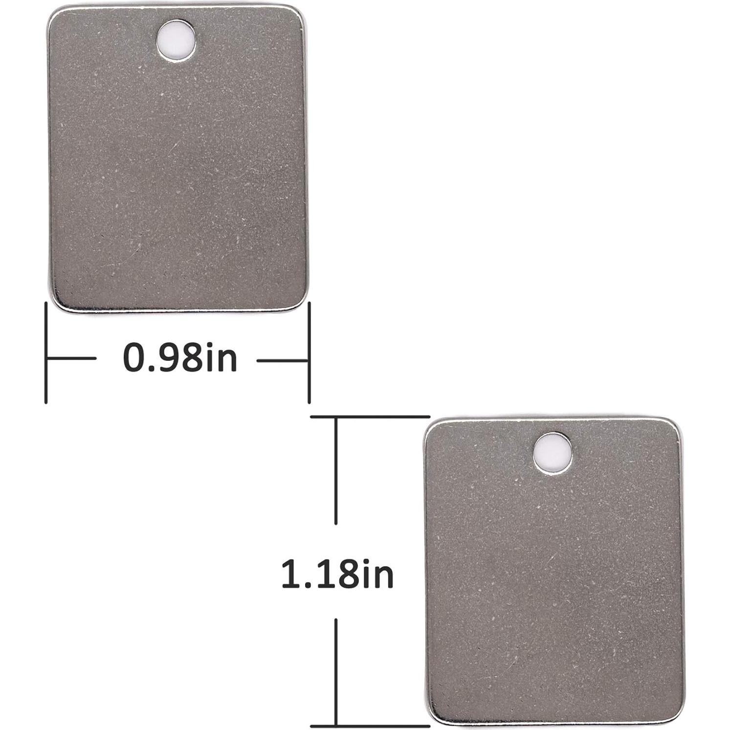 Etiquetas de Acero Inoxidable StayMax Rectangulares 25 Pzas
