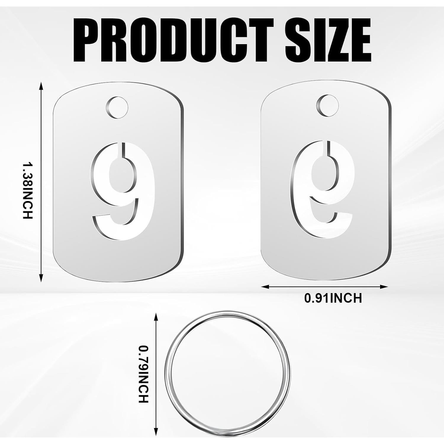 Etiquetas Metálicas Numeradas 1-100 Zonon con Anillos