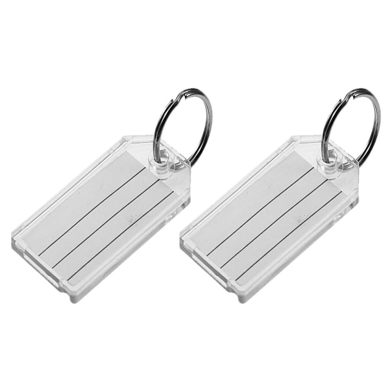 Lucky Line Extra Strength Key Tag with Split Ring; Clear, 2 Pack (20402)