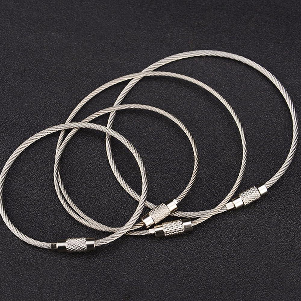 Anillos de Llave de Acero Inoxidable Biyrly - Paquete de 10