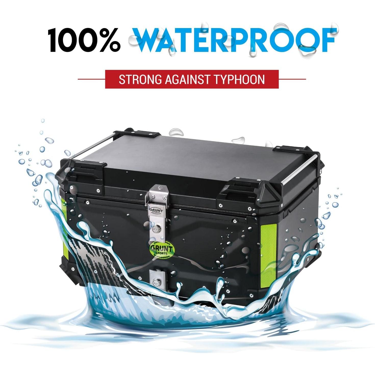 Caja de Cola de Motocicleta Letusto 55L Aluminio Impermeable