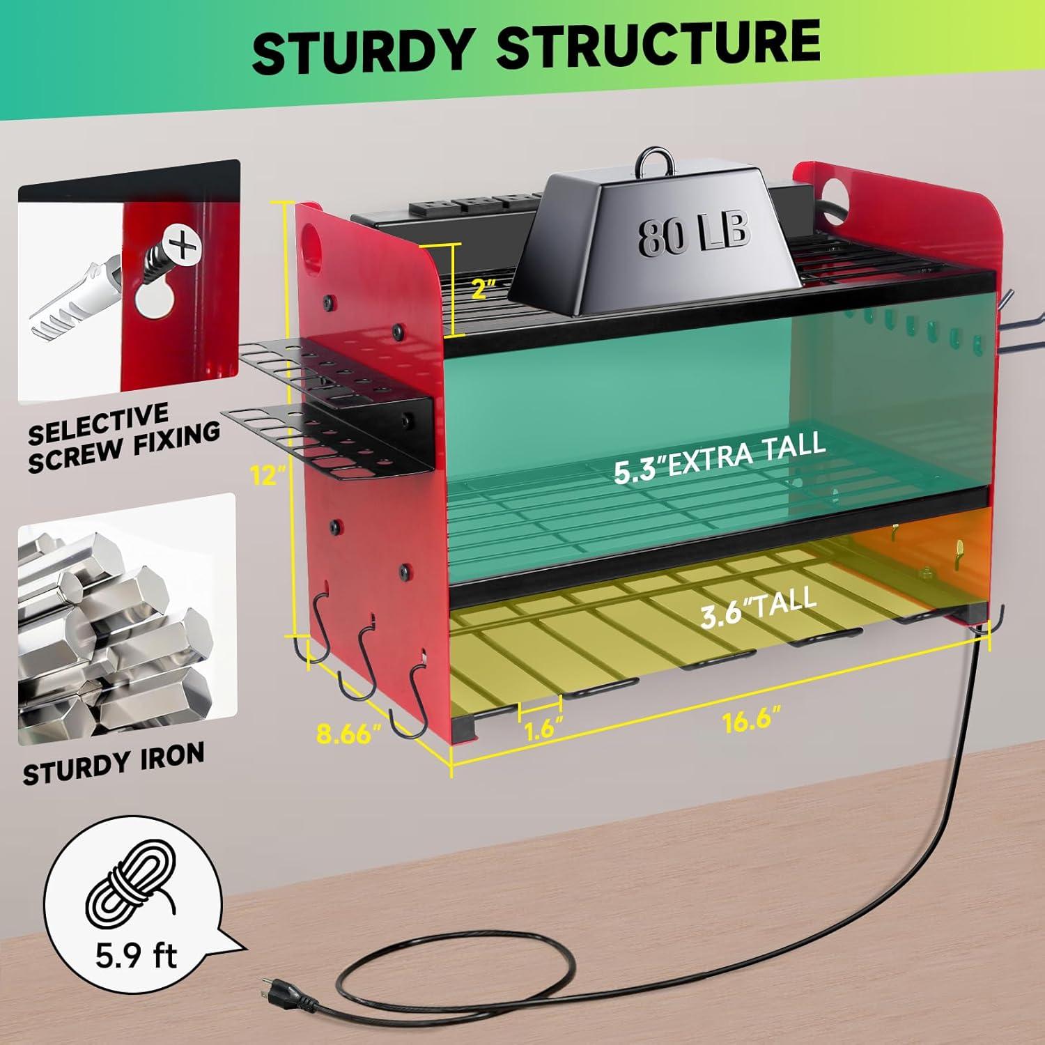 Organizador de Herramientas NRCUWI 3 Capas Montado en Pared