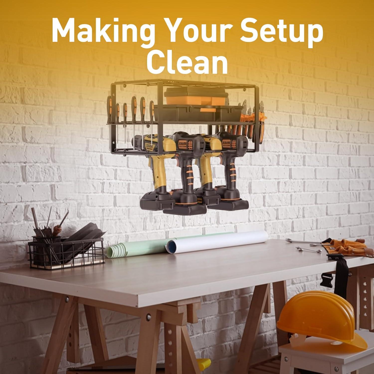 Organizador de Herramientas Eléctricas MoDinzo, Estante Flotante 3 Capas