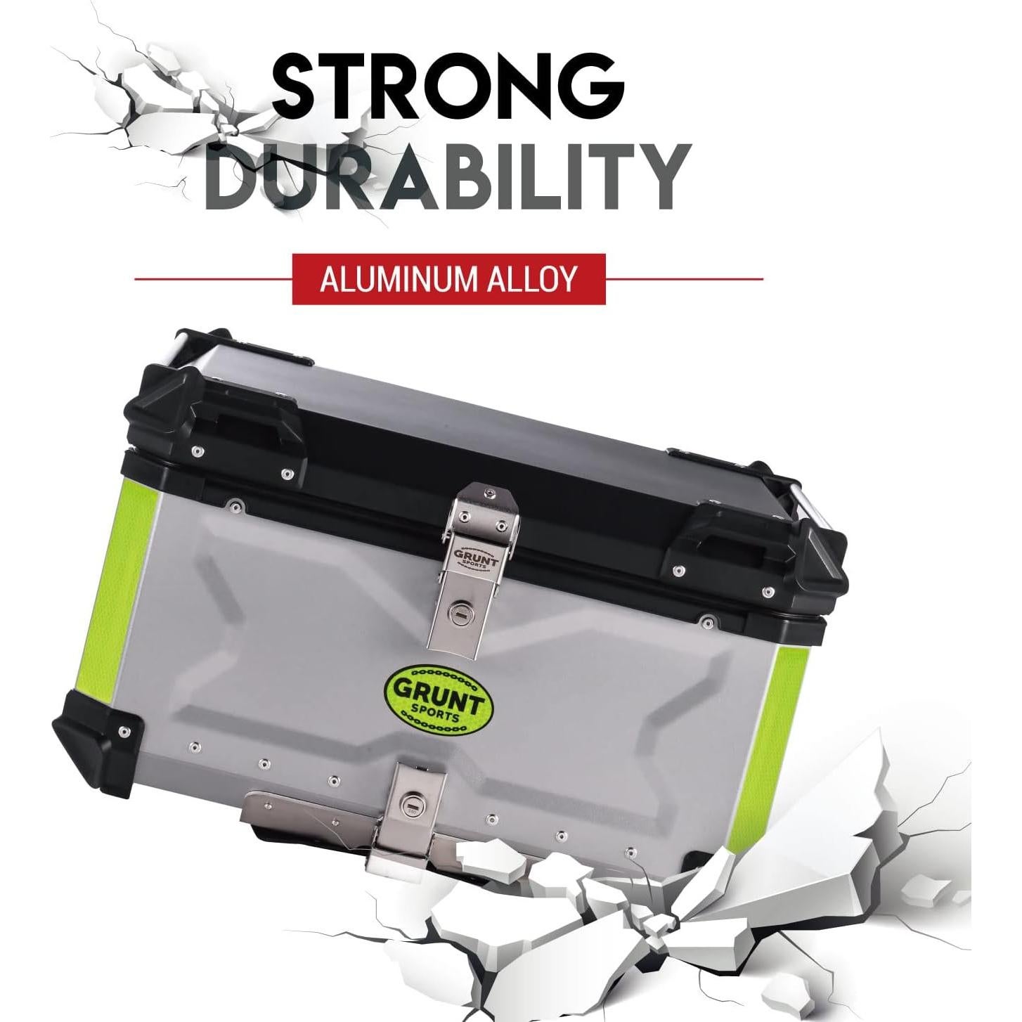 Caja de Cola de Motocicleta Letusto 85L Aluminio Plata