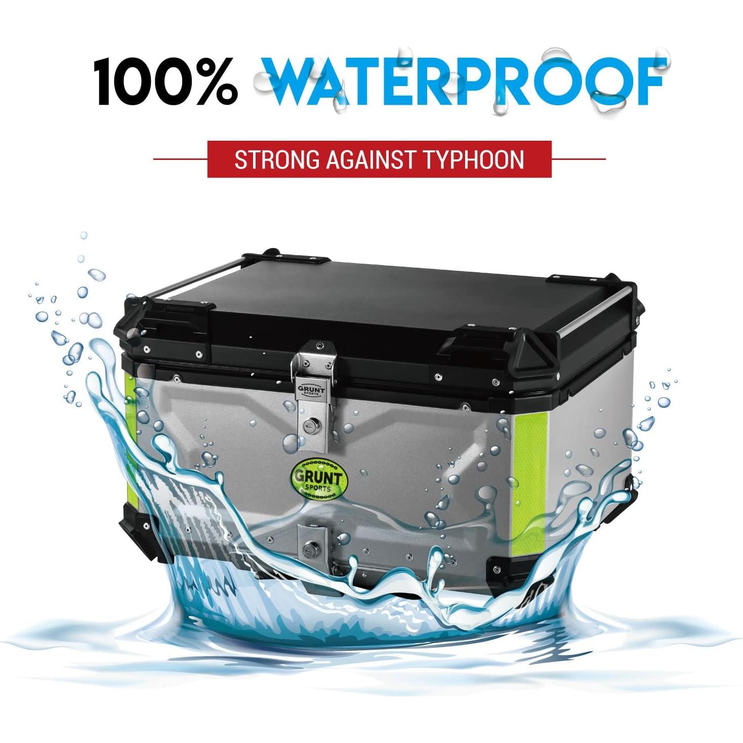 Caja de Cola de Motocicleta Letusto 85L Aluminio Plata