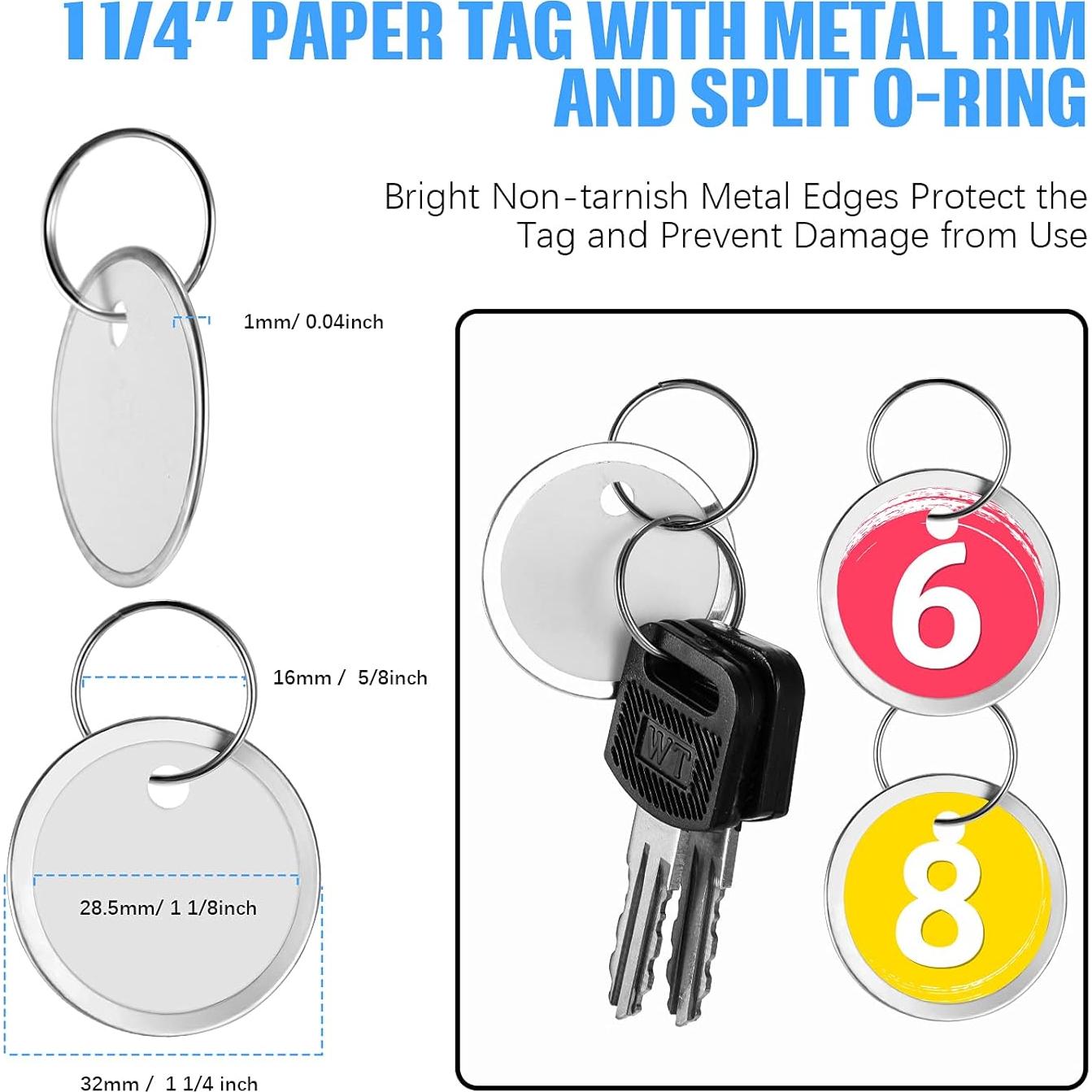 Etiquetas de Llave de Metal Hotop 500 Piezas 3.18 cm