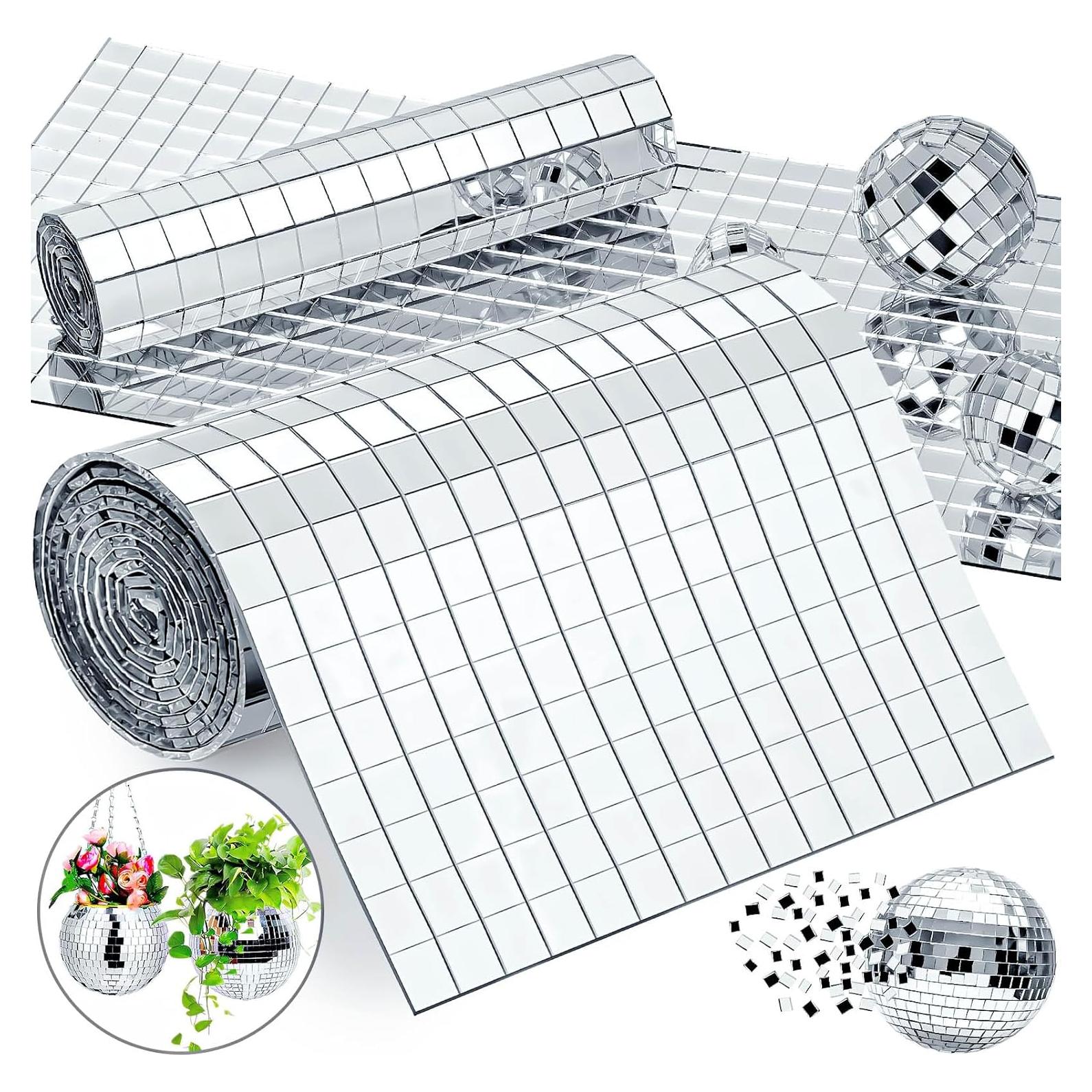 Discos Adhesivos Cuadrados MGZTTHW 10x10mm 1800pcs Plateados