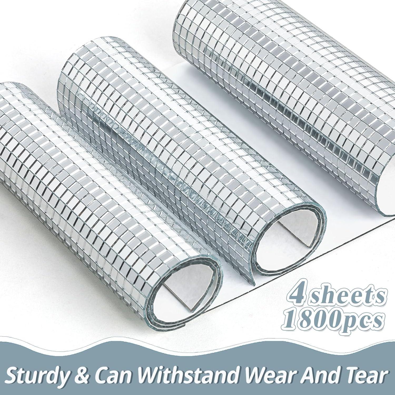 Discos Adhesivos Cuadrados MGZTTHW 10x10mm 1800pcs Plateados