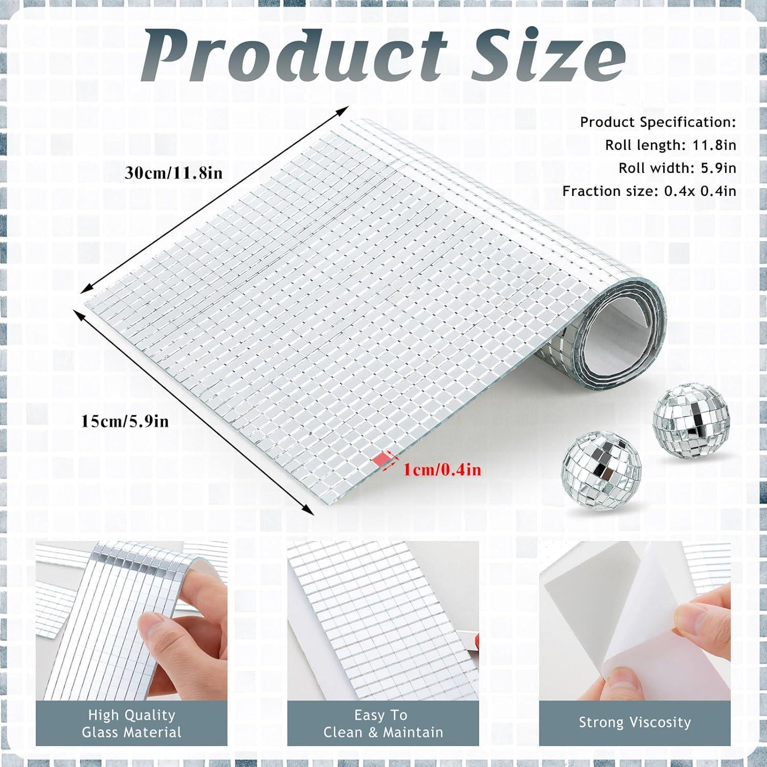 Discos Adhesivos Cuadrados MGZTTHW 10x10mm 1800pcs Plateados