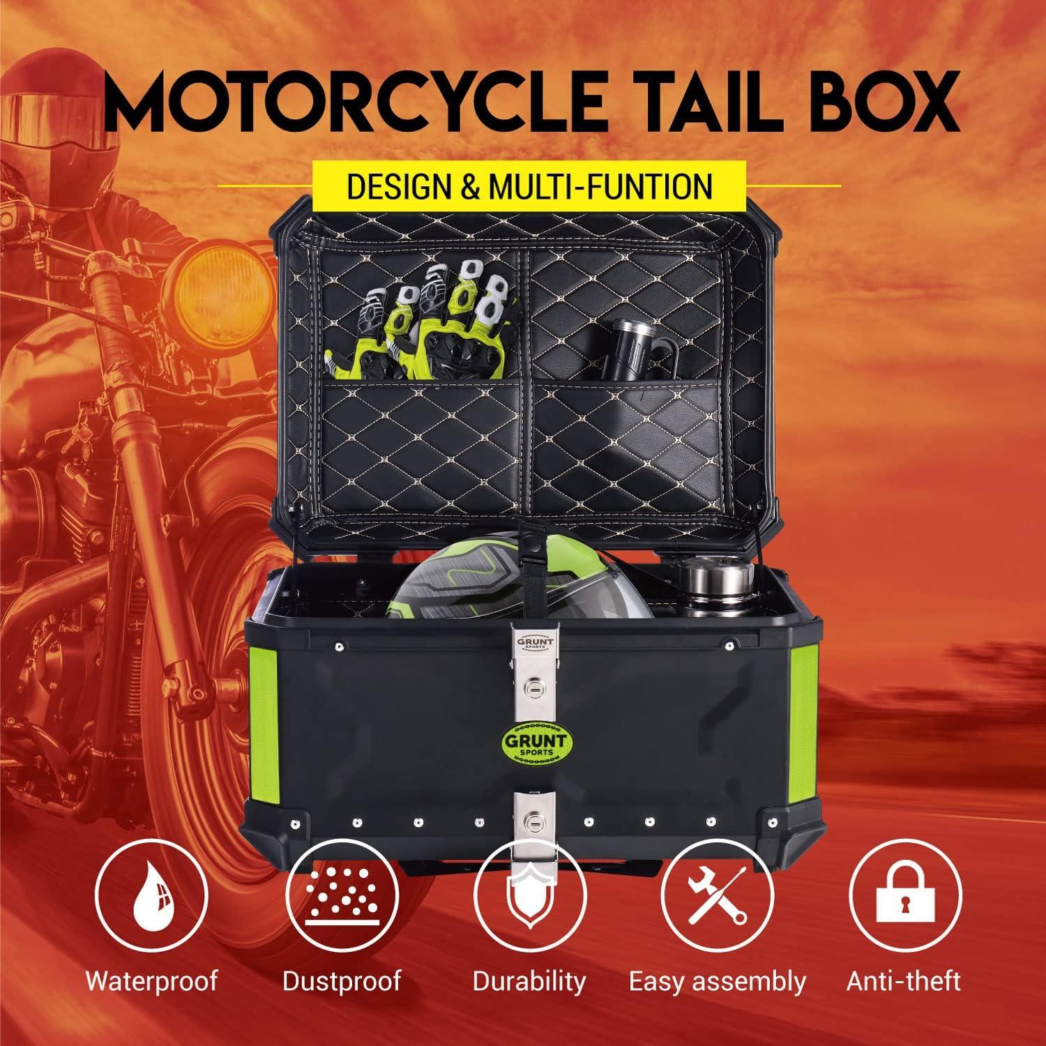 Caja de Cola de Motocicleta Letusto 85L Aluminio Impermeable