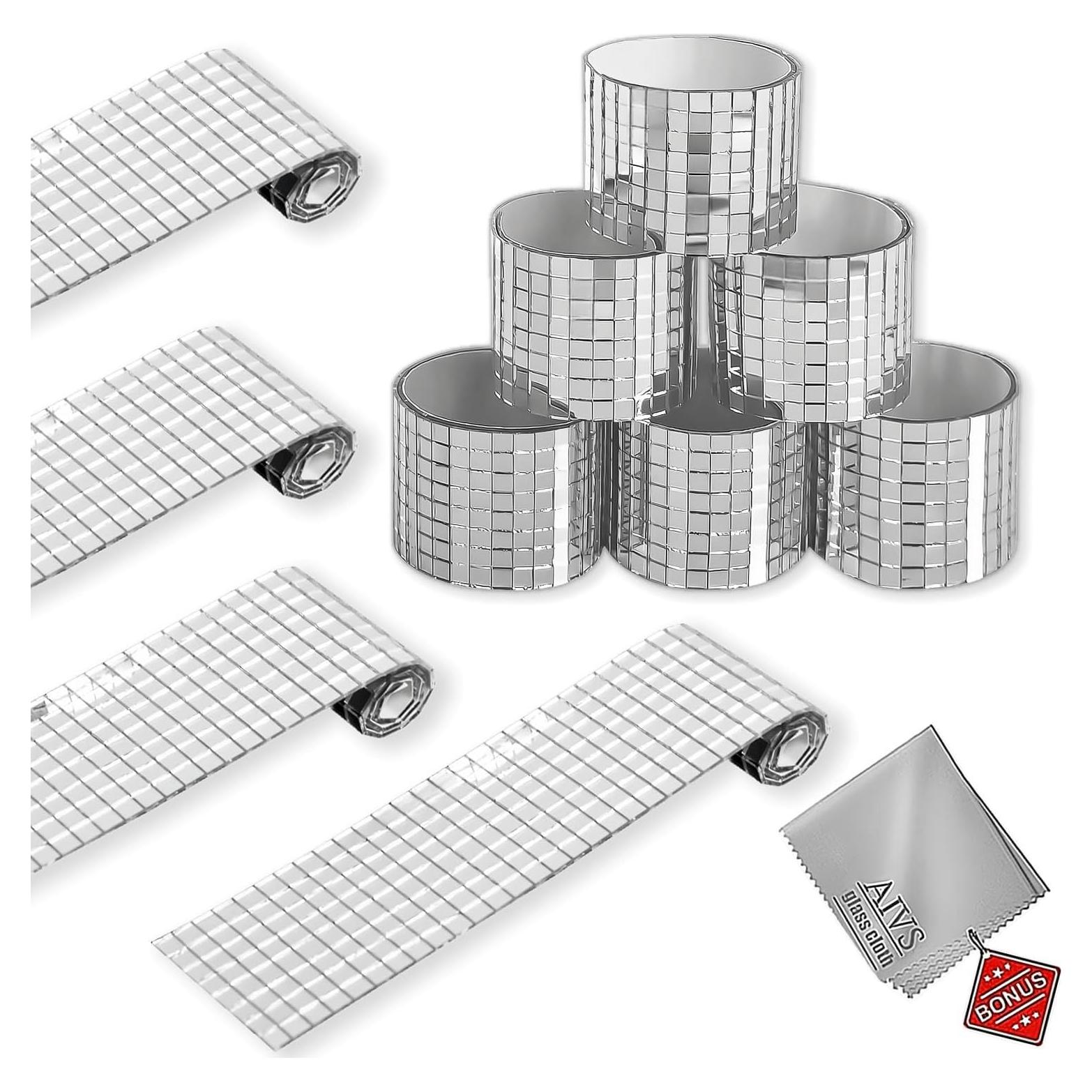 Azulejos de Espejo Autoadhesivos AIVS 5x5mm Plata 4720 Piezas