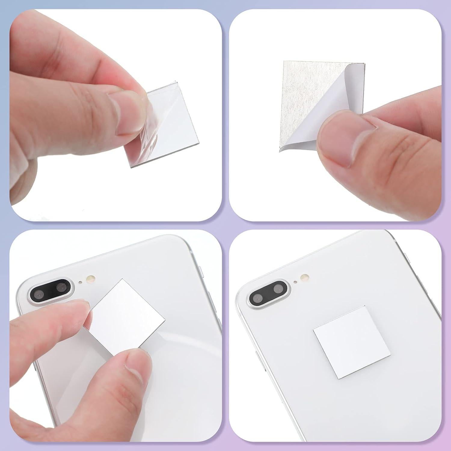 50 Piezas Mini Espejos Cuadrados Adhesivos Jetec 2.54 cm