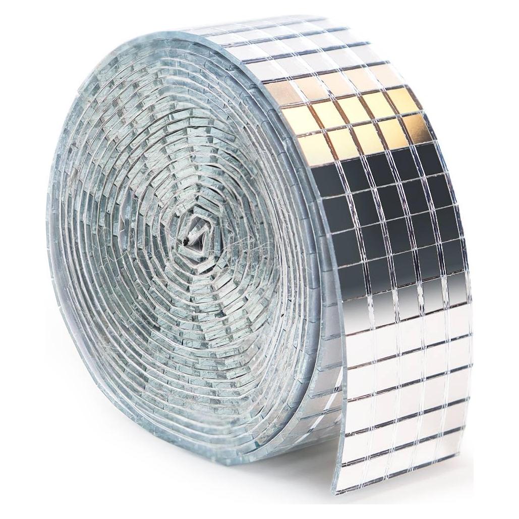 3000 Azulejos de Espejo Autoadhesivos TKYPZY 5x5mm Plata