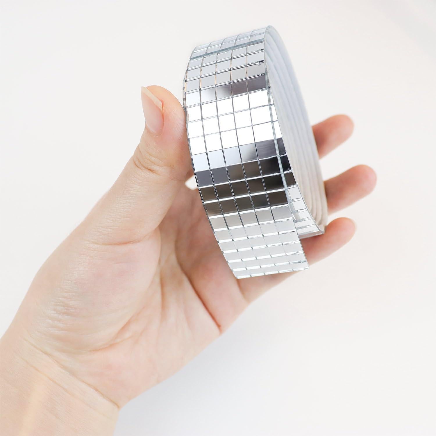 3000 Azulejos de Espejo Autoadhesivos TKYPZY 5x5mm Plata