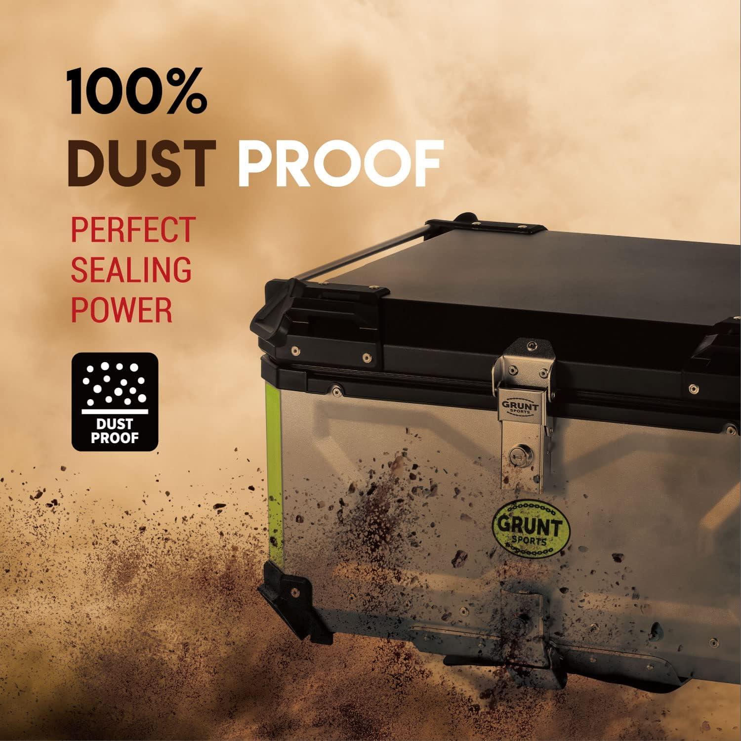 Caja de Cola de Motocicleta Letusto 65L Aluminio Plata