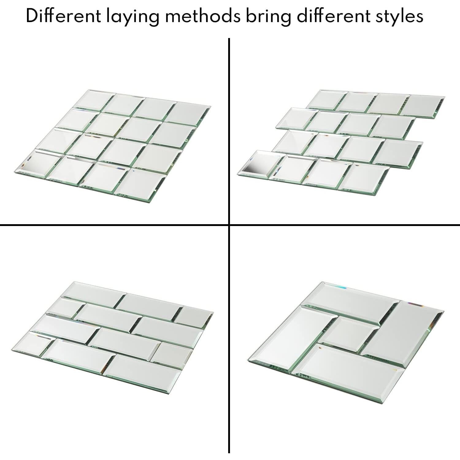 Azulejo Espejo Autoadhesivo Lovdeco 3x3 cm 32 Hojas