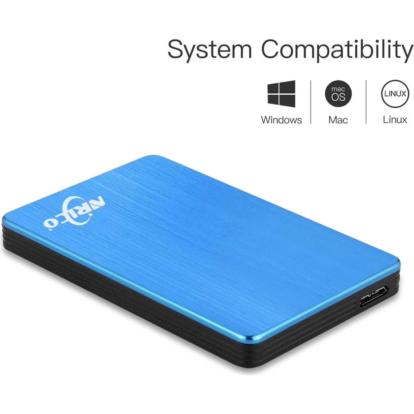 Disco Duro Externo NRICO 500GB USB 3.0 Portátil Azul