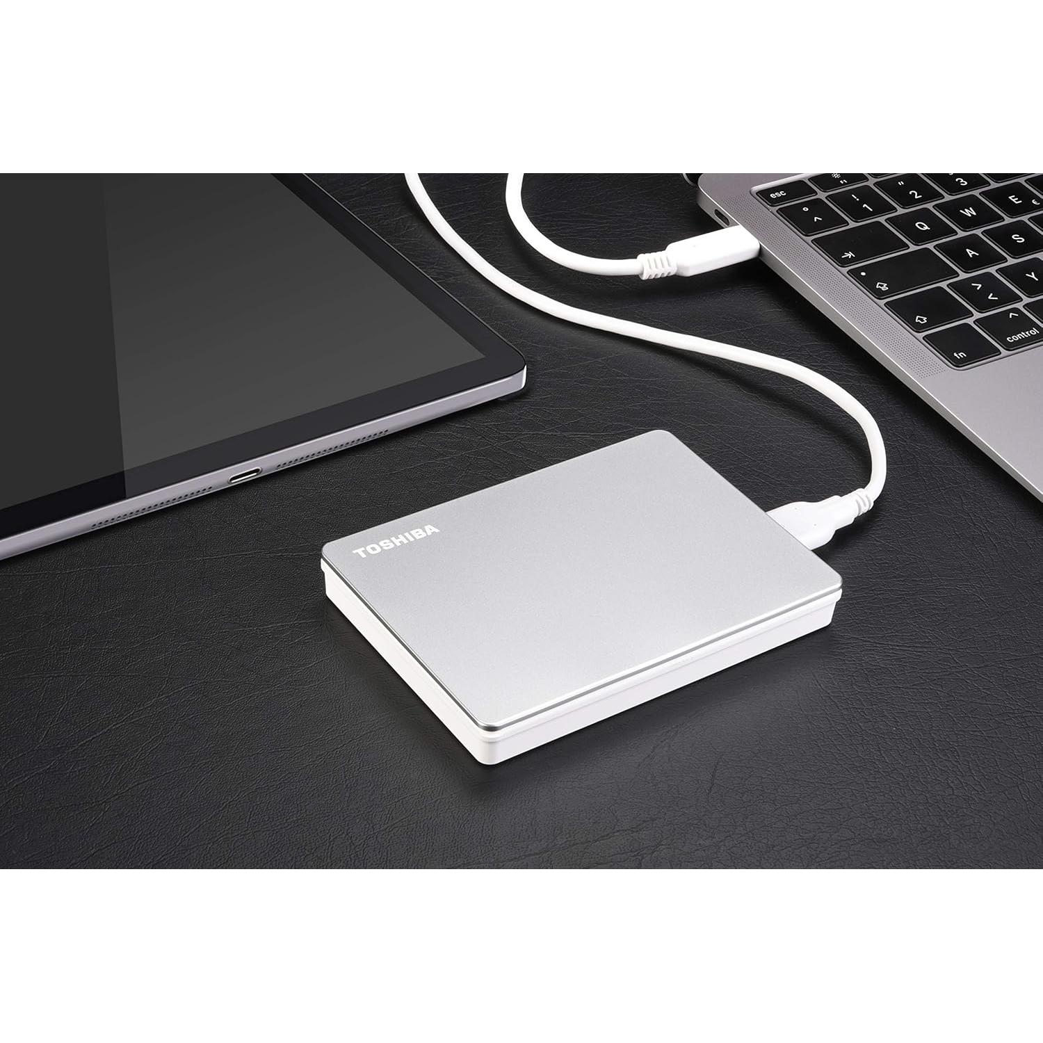 Disco Duro Externo Portátil Toshiba Canvio Flex 2TB USB-C