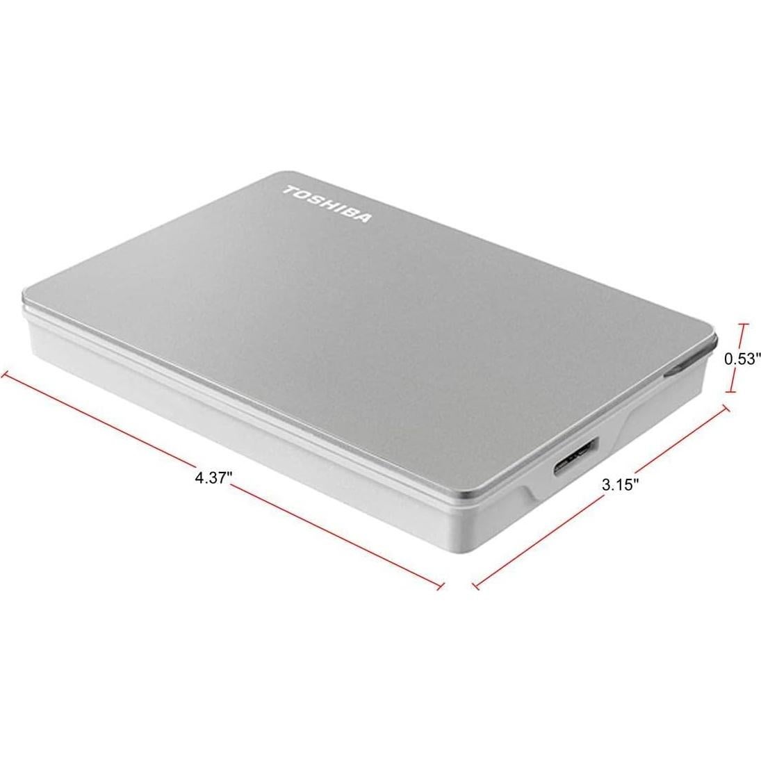 Disco Duro Externo Portátil Toshiba Canvio Flex 2TB USB-C