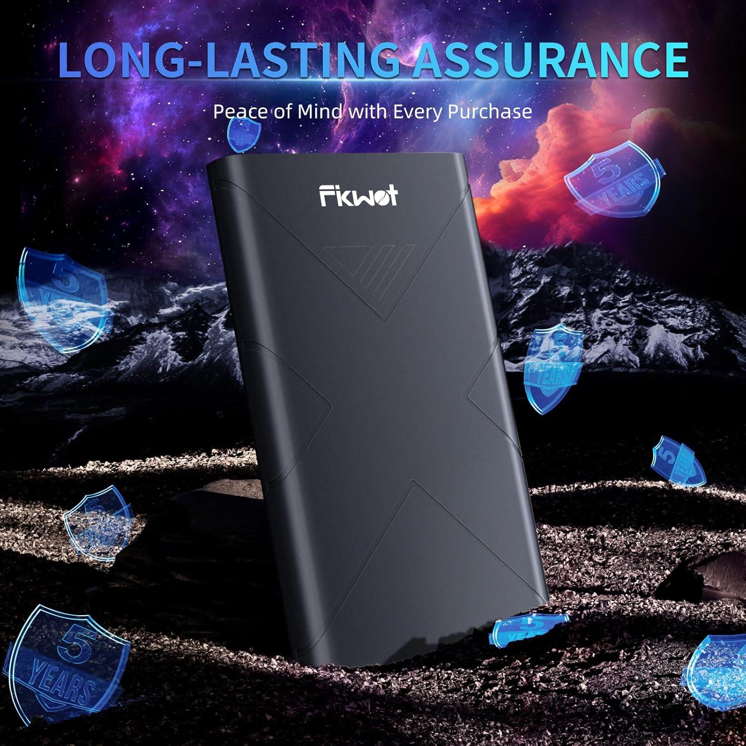 SSD Externo Fikwot FP80 1TB USB 3.2, 2000MB/s, Compatible PS5