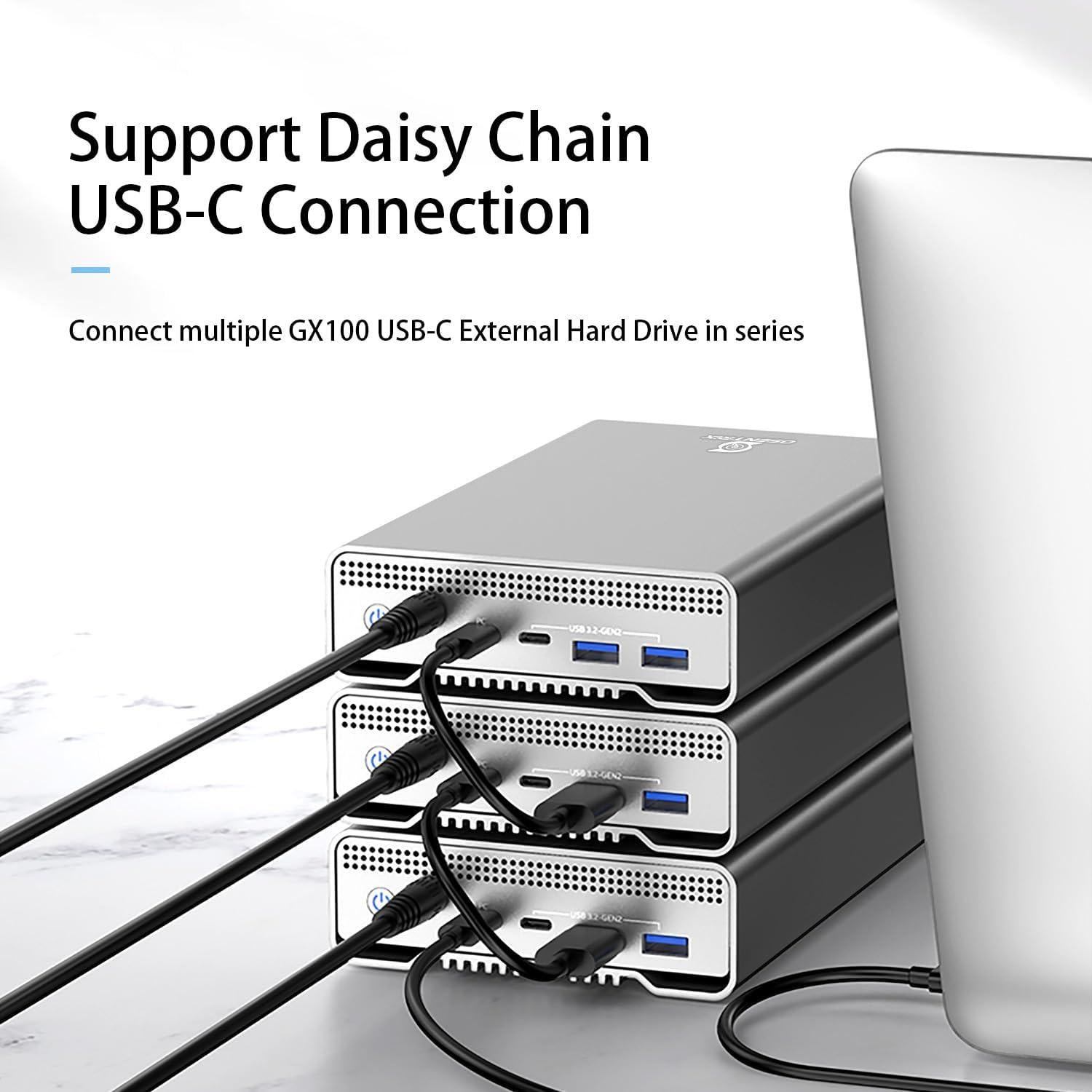 Disco Duro Externo OSENTRiX GX100 12TB USB 3.2 con Hub