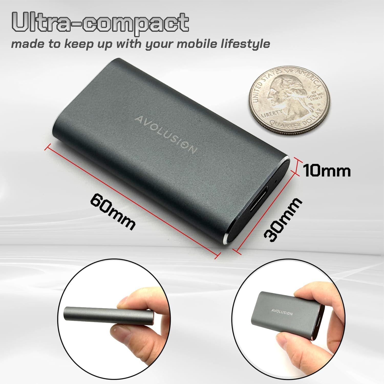 Avolusion S1 1TB SSD Portátil USB 3.2 - Aluminio Gris