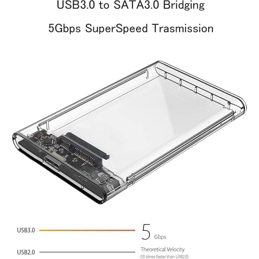 Caja Disco Duro Externo 2.5" Reletech SATA a USB 3.1 5Gbps