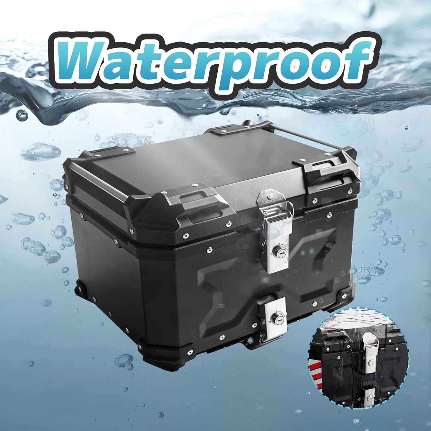 Maletero para Motocicleta Donpida 65L Impermeable Negro