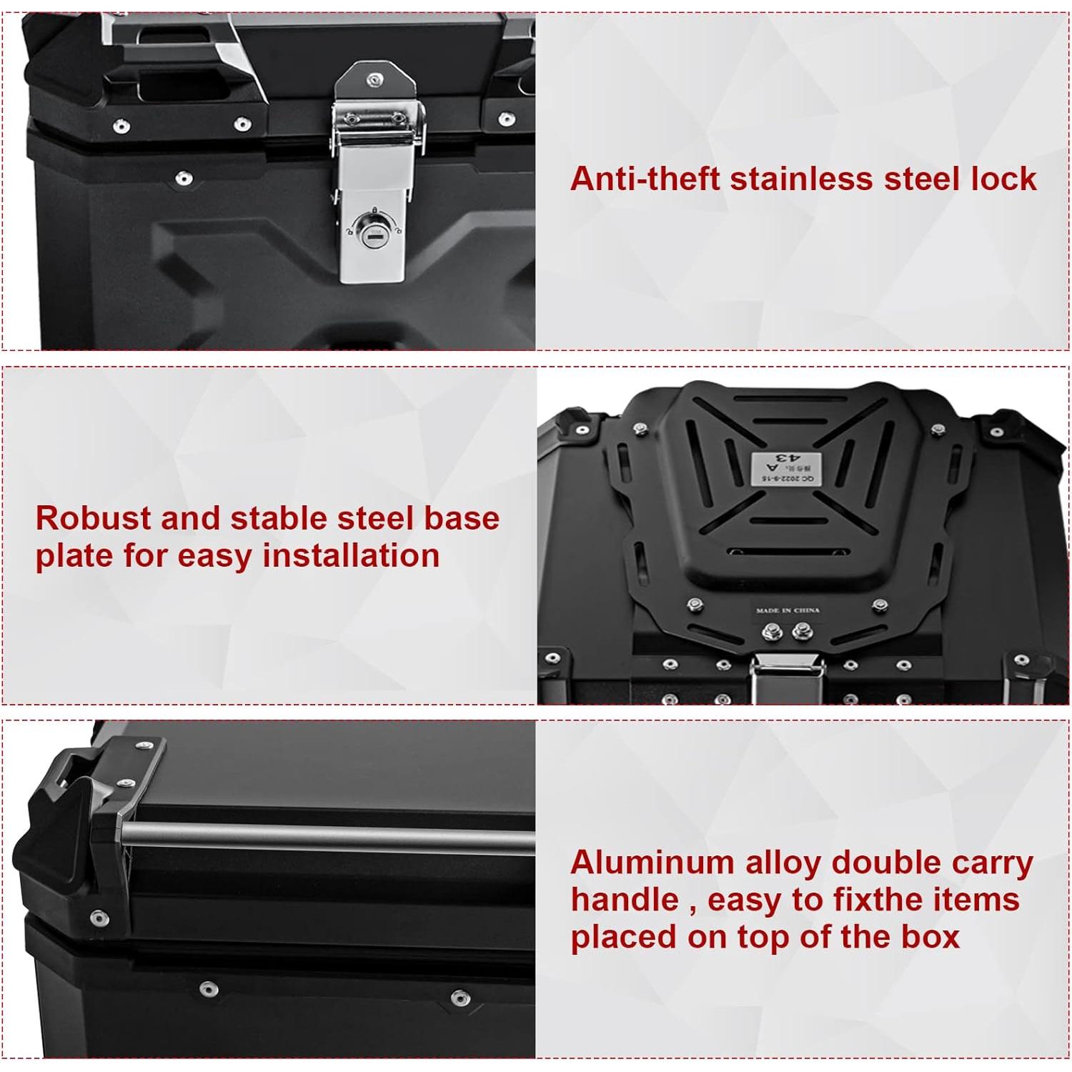 Maletero para Motocicleta Donpida 45L Impermeable Negro