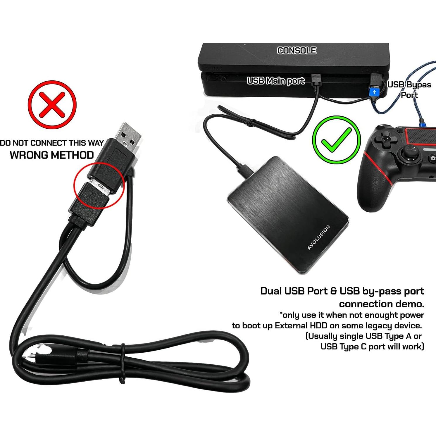 Disco Duro Externo Avolusion 2TB USB 3.0 para PS4 - Negro