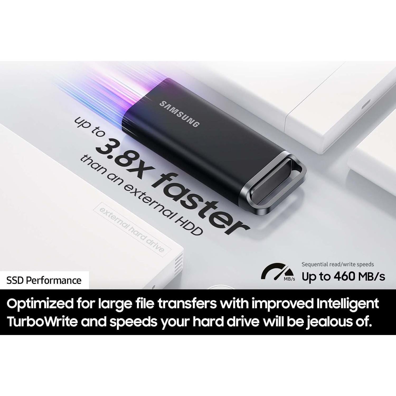 SSD Portátil Samsung T5 EVO 8TB USB 3.2 Negro