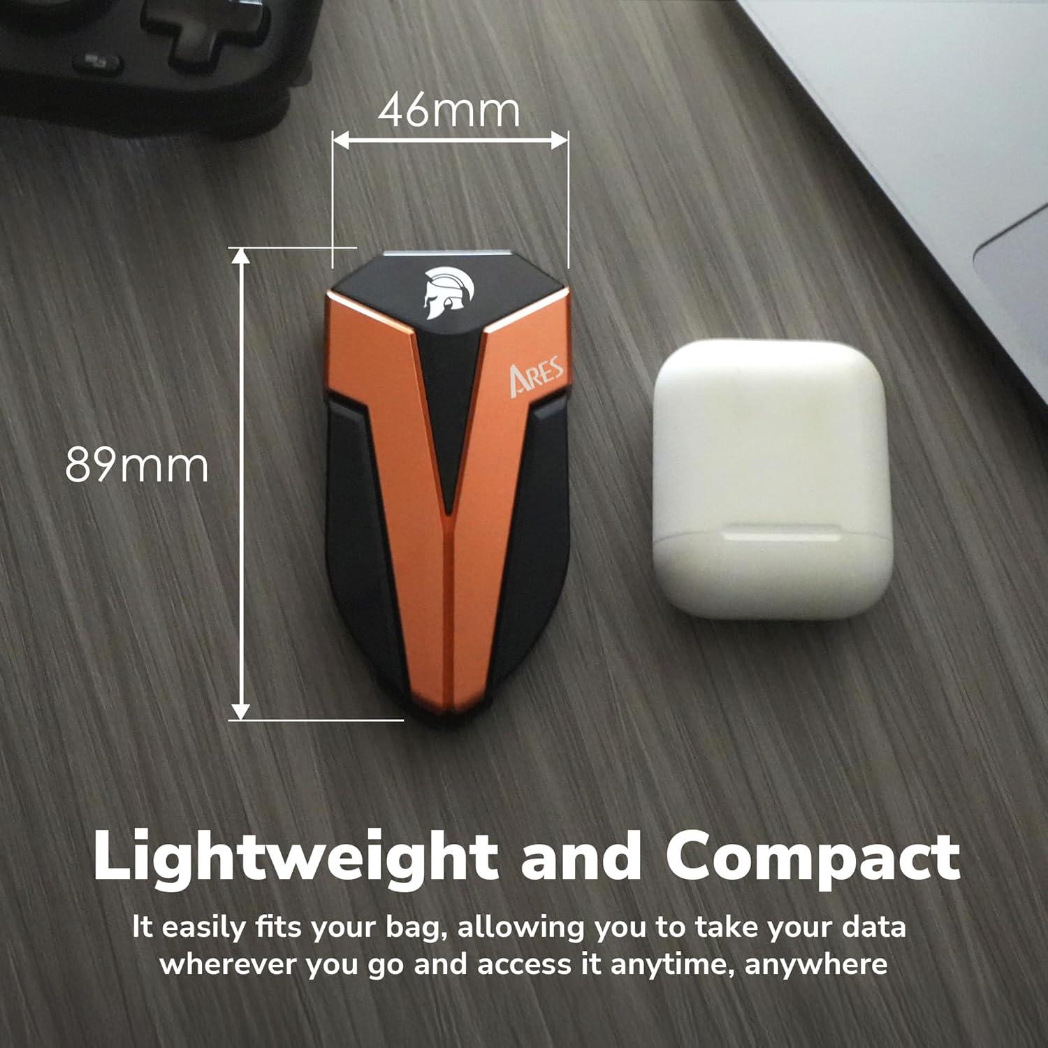 DATO SSD Externo 1TB ARES Escudo Ámbar USB 3.2 Resistente