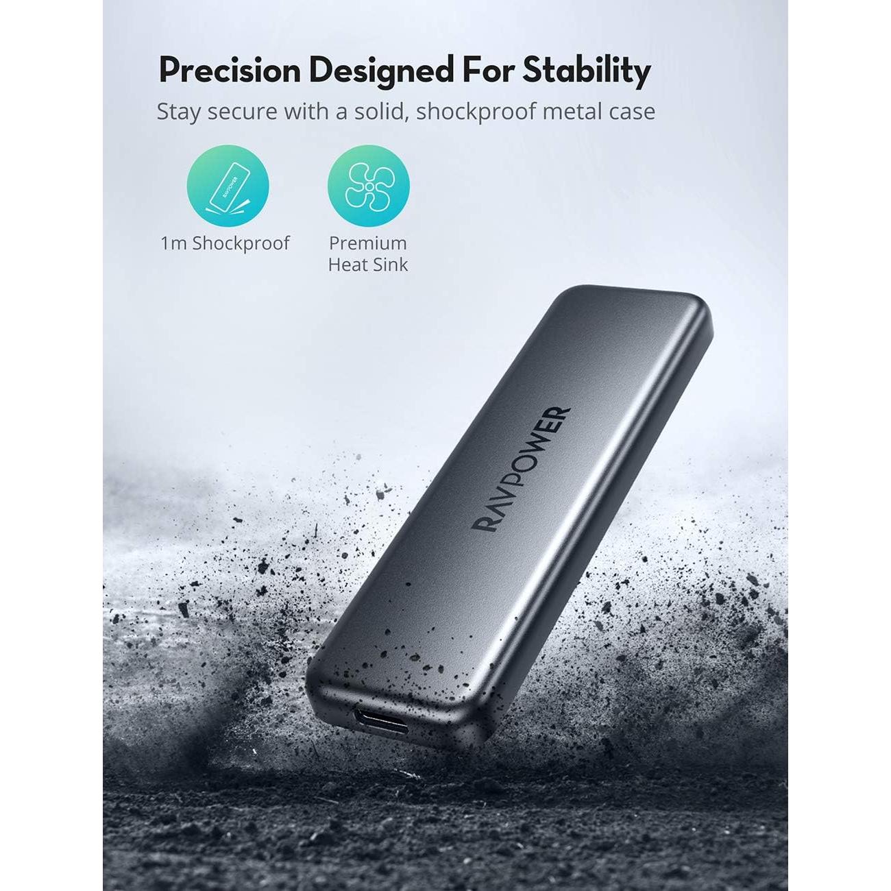 SSD Externo VAVA Pro 512GB USB-C 540MB/s Resistente