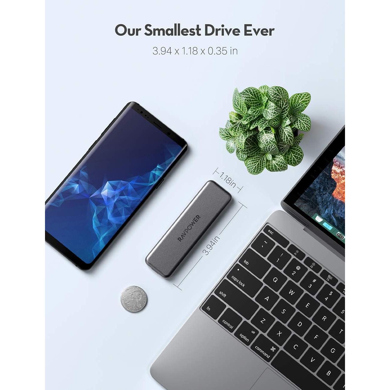 SSD Externo VAVA Pro 512GB USB-C 540MB/s Resistente