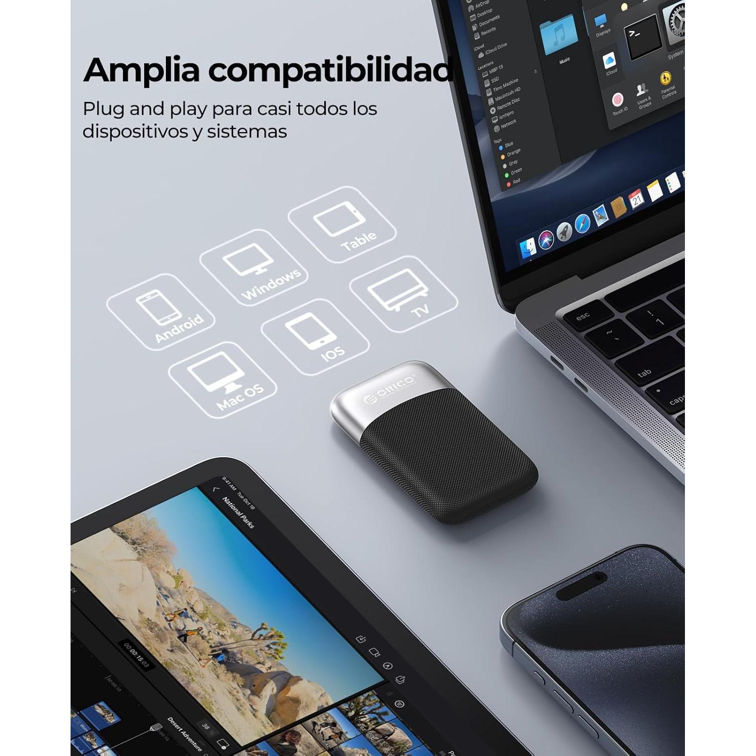 ORICO SSD Externo 512GB USB 3.2 Gen 2x2 M20 - 2000MB/s