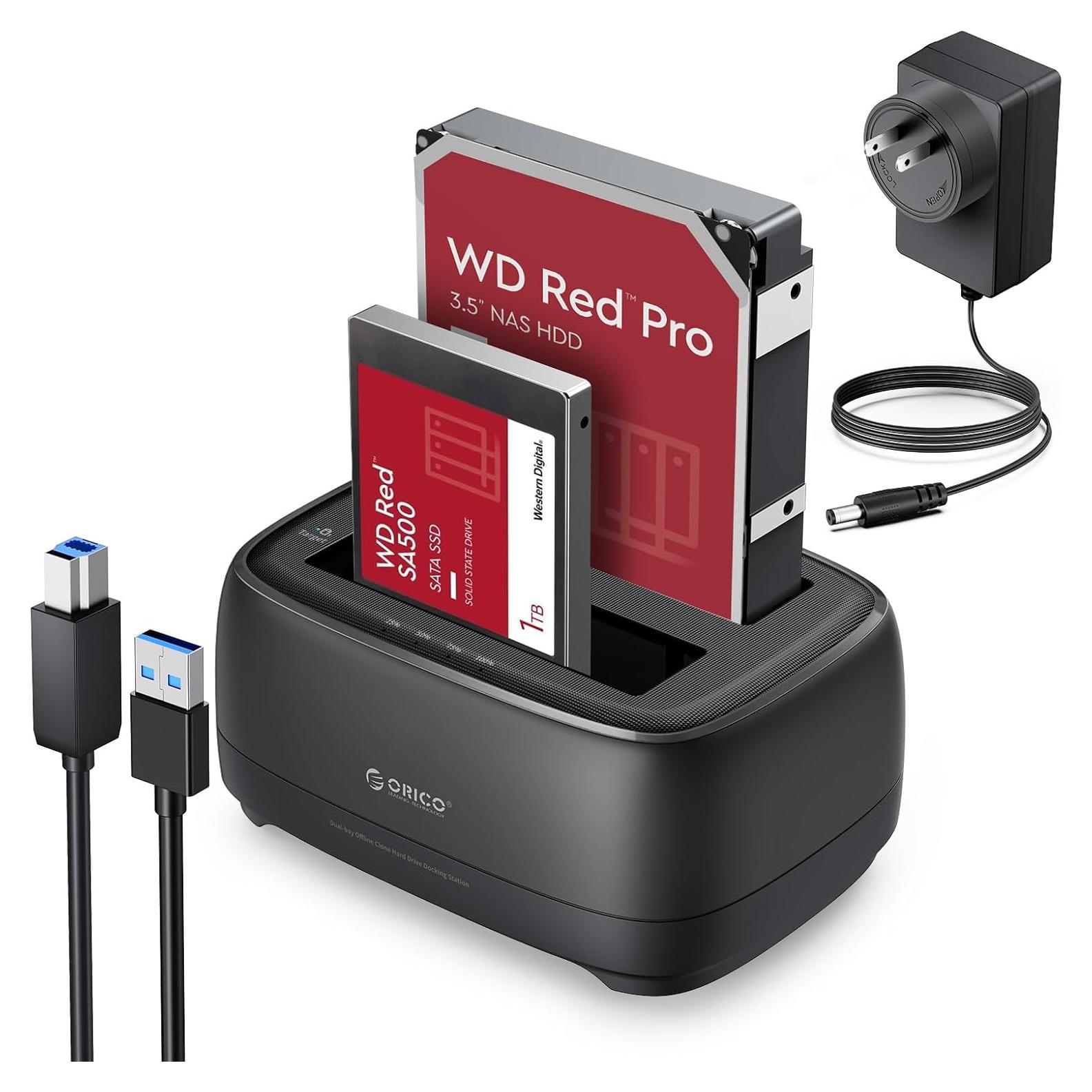 Estación de Acoplamiento ORICO DD28U3-C Doble Bahía USB 3.0