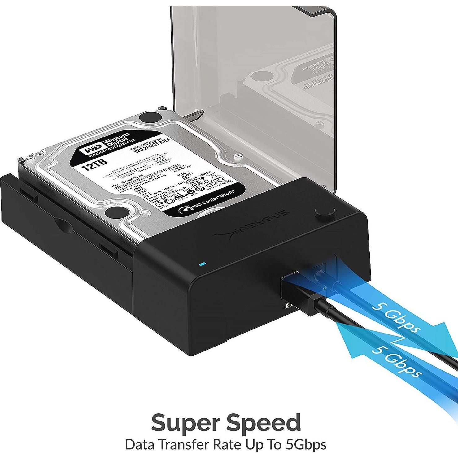 Estación de Acoplamiento SATA SABRENT EC-DFFN 2.5/3.5" con Ventilador