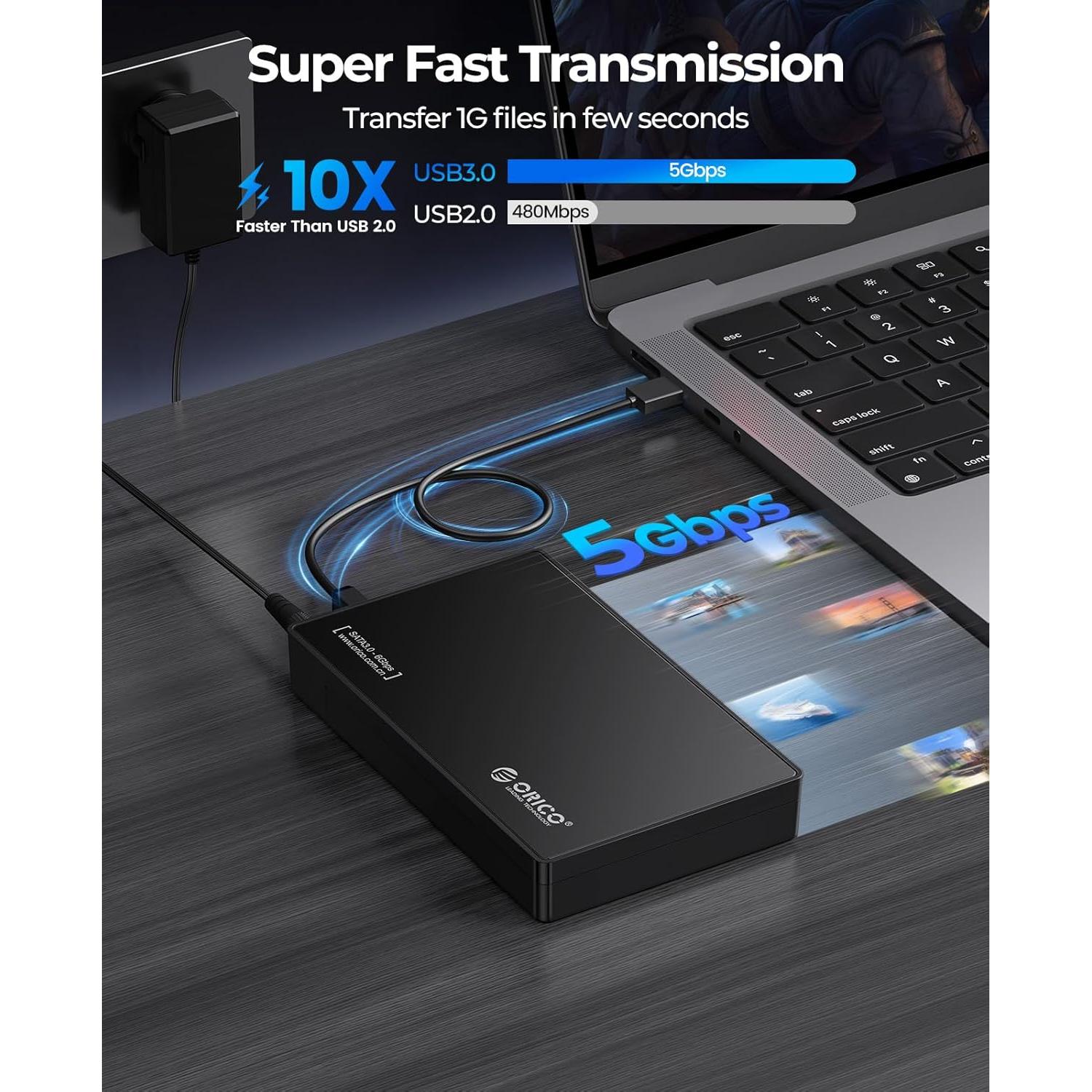 Caja Externa HDD ORICO 3588US3 USB 3.0 3.5" hasta 20TB