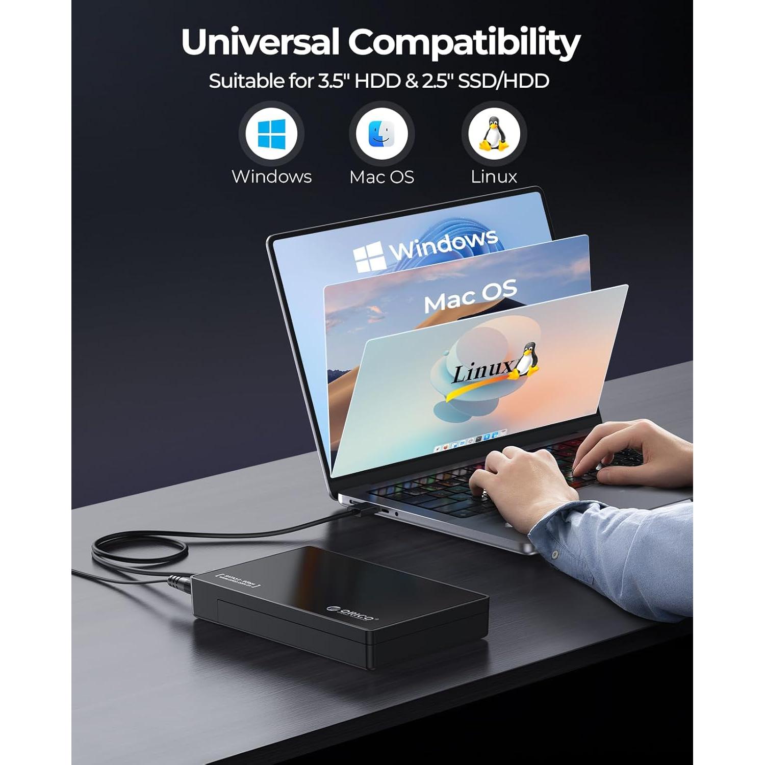 Caja Externa HDD ORICO 3588US3 USB 3.0 3.5" hasta 20TB