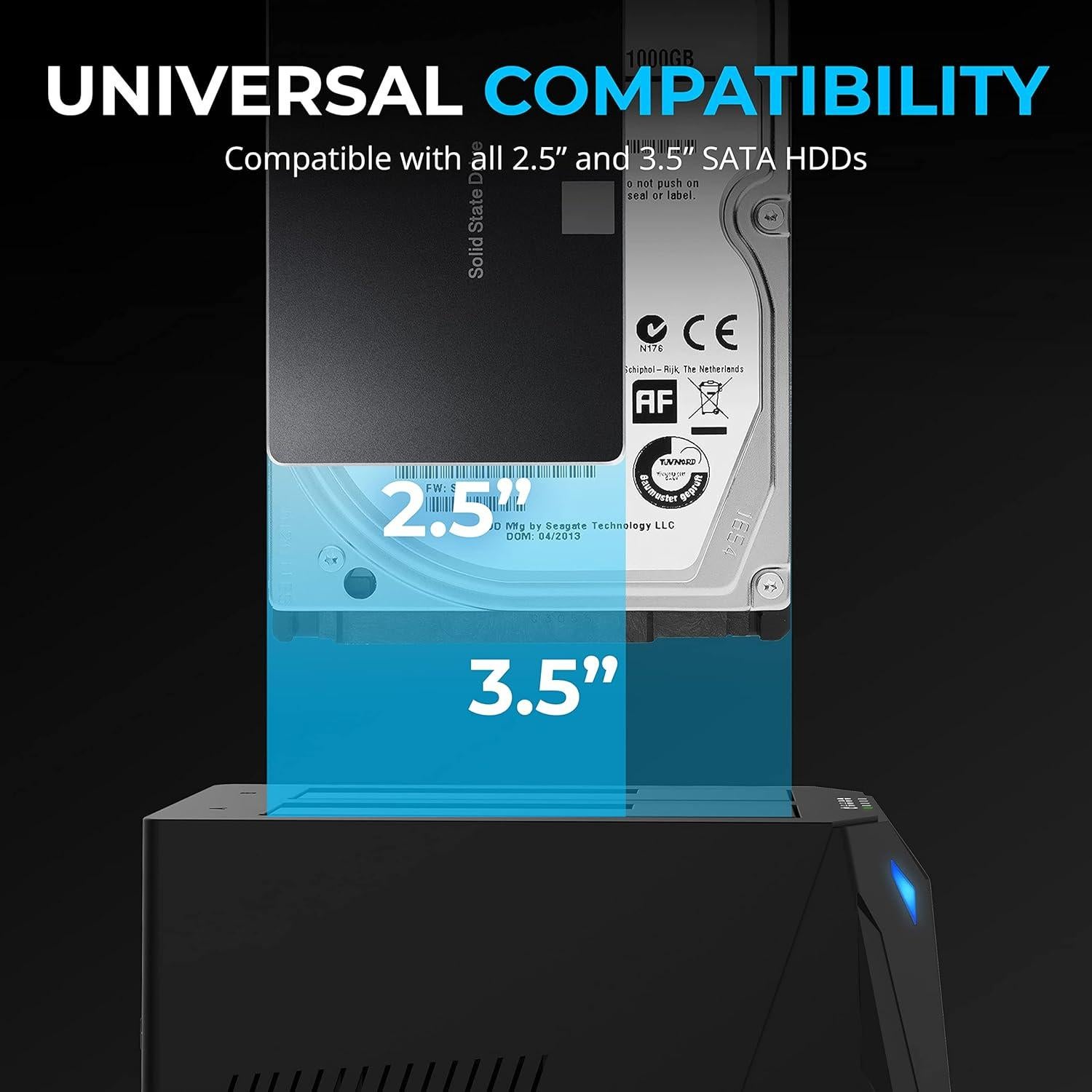 Estación de Acoplamiento SATA Doble Bahía SABRENT EC-HD2B