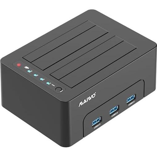 Estación de Acoplamiento MAIWO 2 Bahías HDD/SSD Clonación Offline