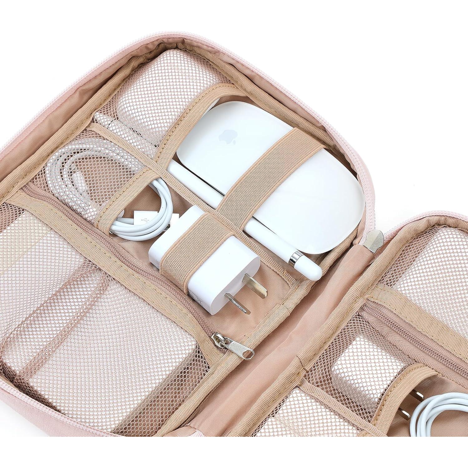 Estuche Organizador de Cables NISHEL Rosa 26.7x19.1 cm