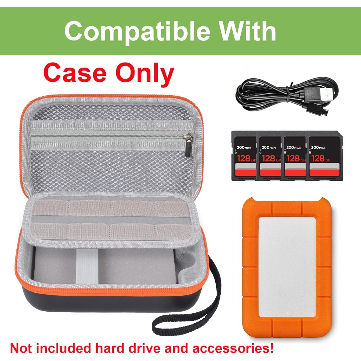 Funda Gris para Disco Duro Externo LaCie Rugged Mini 1TB-5TB