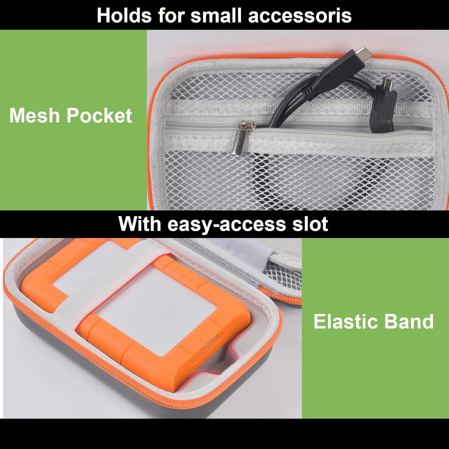 Funda Gris para Disco Duro Externo LaCie Rugged Mini 1TB-5TB