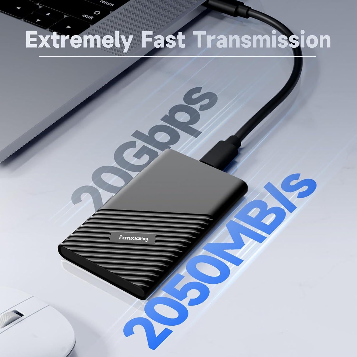 SSD Externo Portátil 2TB fanxiang PS2000W USB 3.2 Gen2