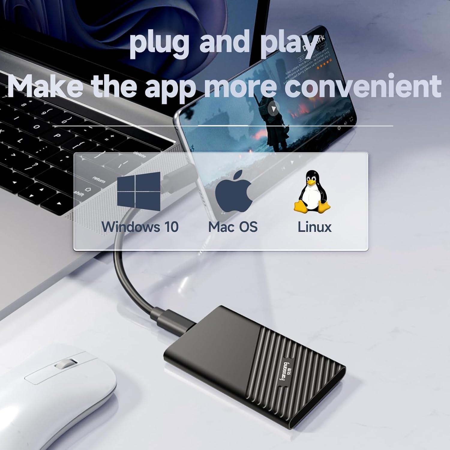 SSD Externo Portátil 2TB fanxiang PS2000W USB 3.2 Gen2