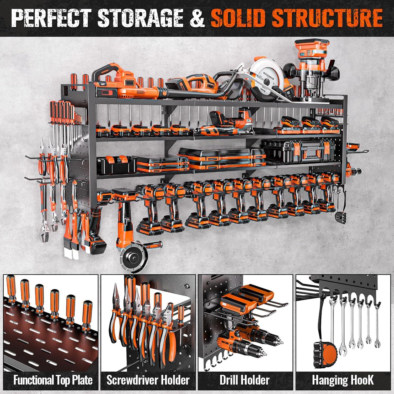 Organizador de Herramientas de Pared Shomextol 4 Capas 14 Soportes
