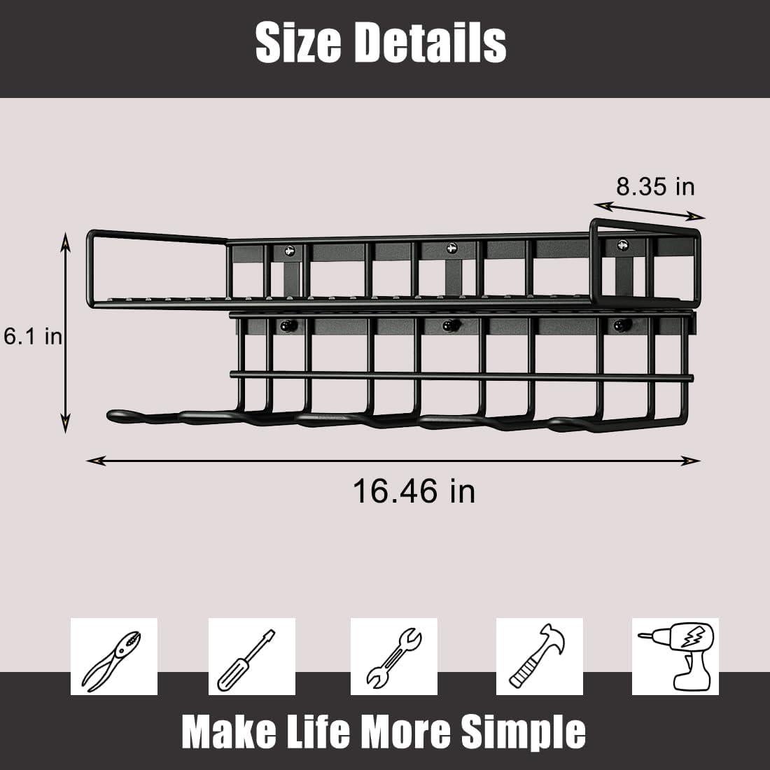 Organizador de Herramientas AZERPIAN Montaje en Pared 4 Ranuras