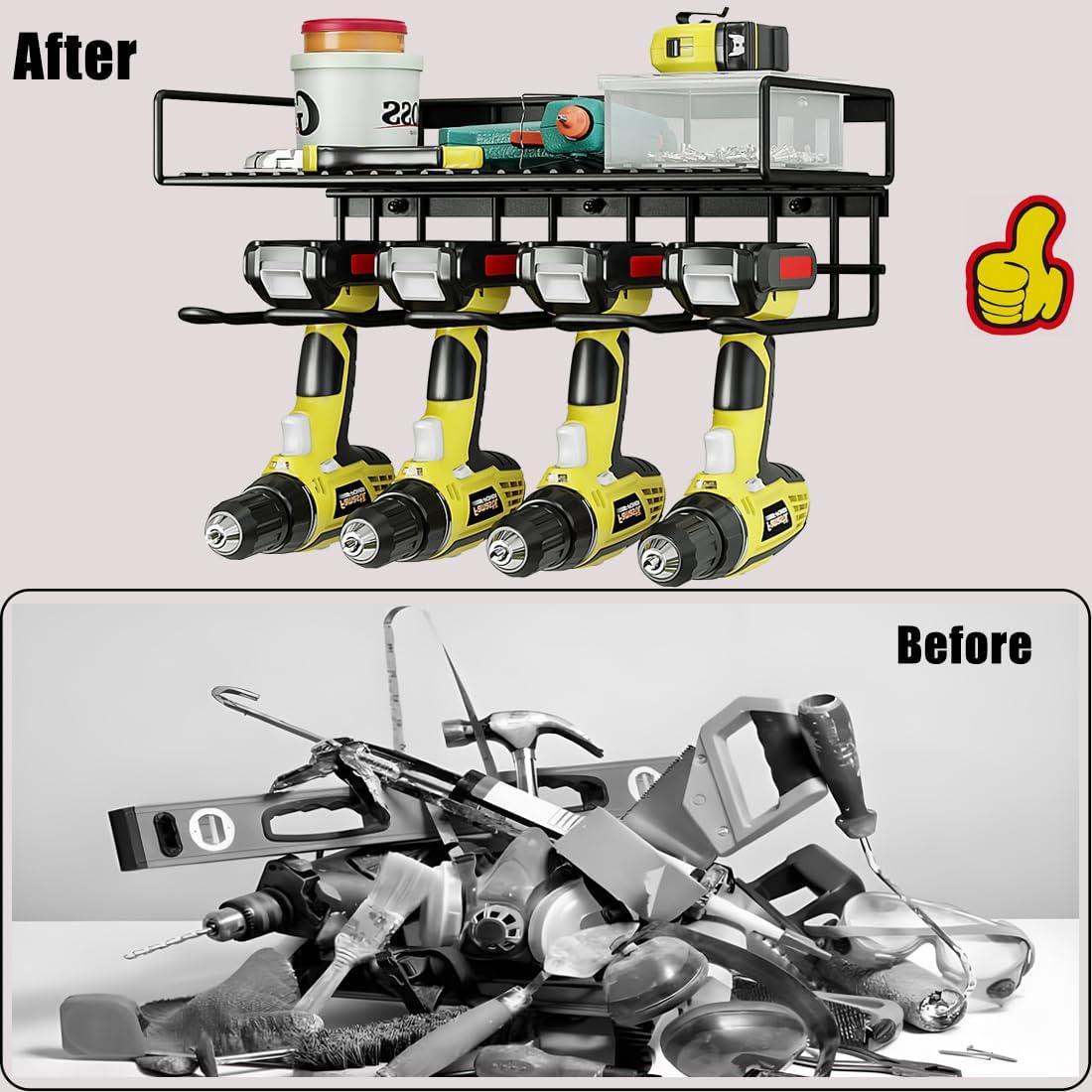 Organizador de Herramientas AZERPIAN Montaje en Pared 4 Ranuras